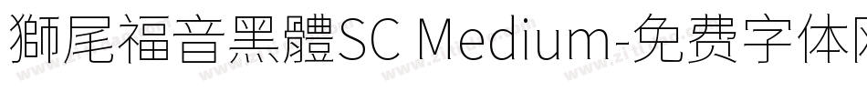 獅尾福音黑體SC Medium字体转换
